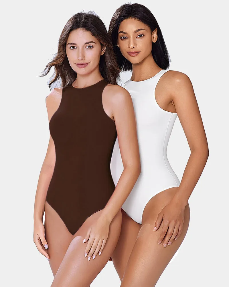 4Pack Double Lined Tank Bodysuit Shapewear