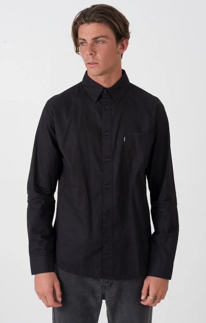 Afends Mens Poplin - Long Sleeve Shirt