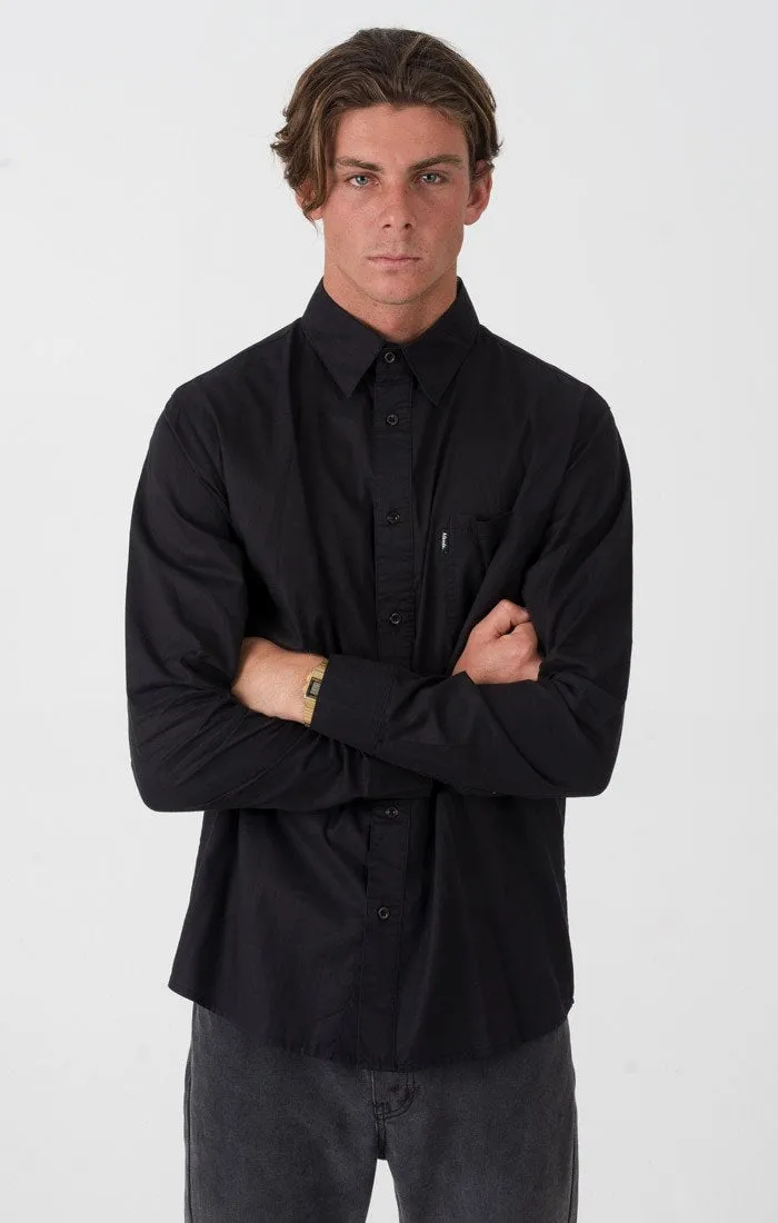 Afends Mens Poplin - Long Sleeve Shirt