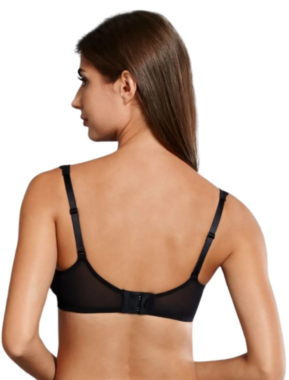 Anita Rosa Faia Selma Underwire Bra Spacer Cup, Black |Rosa Faia Molded Spacer Bra Black