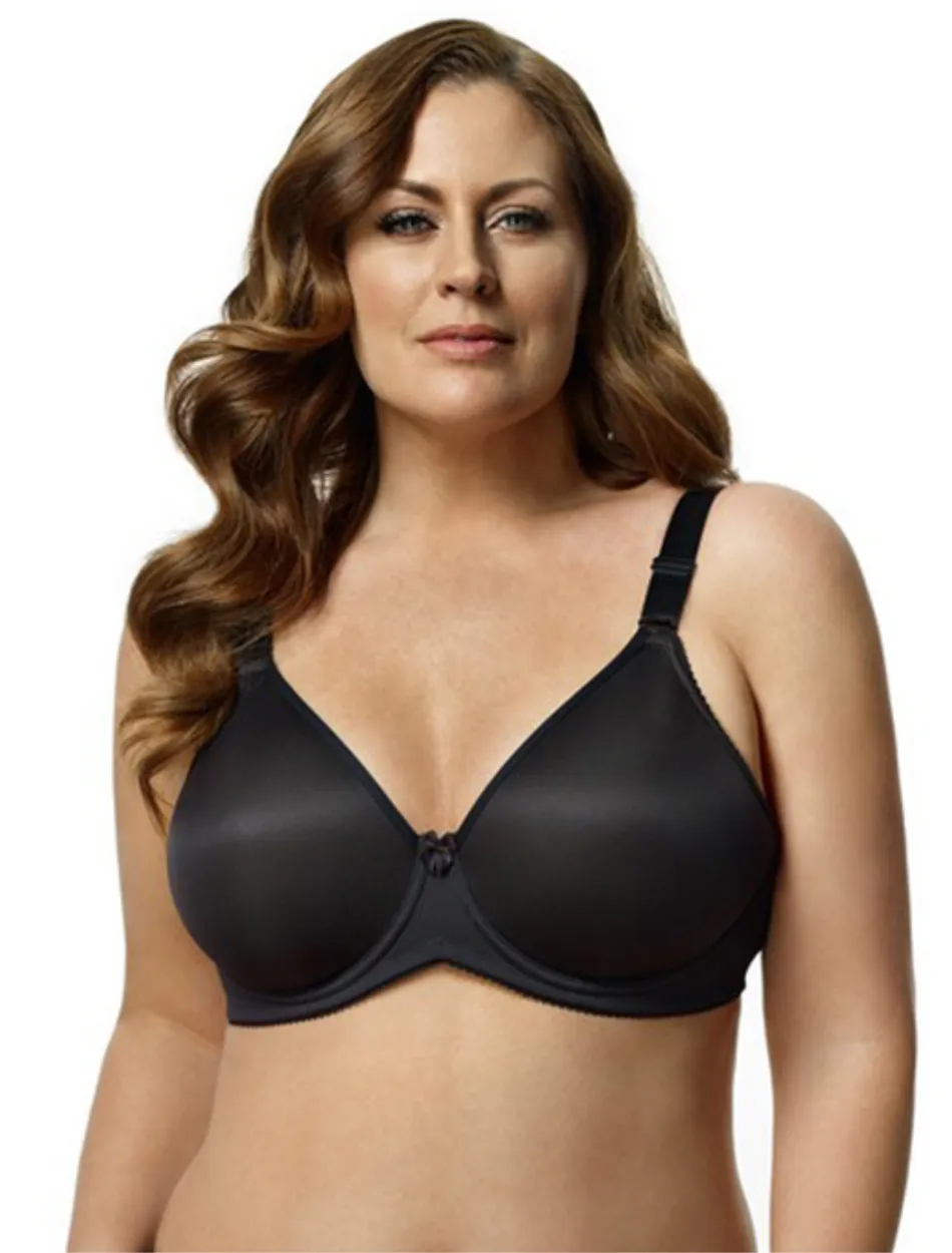 Elila Molded Spacer Underwire Microfiber Full Coverage Bra, Black | Full Cup Molded Spacer Bra | Elila Underwire Bra