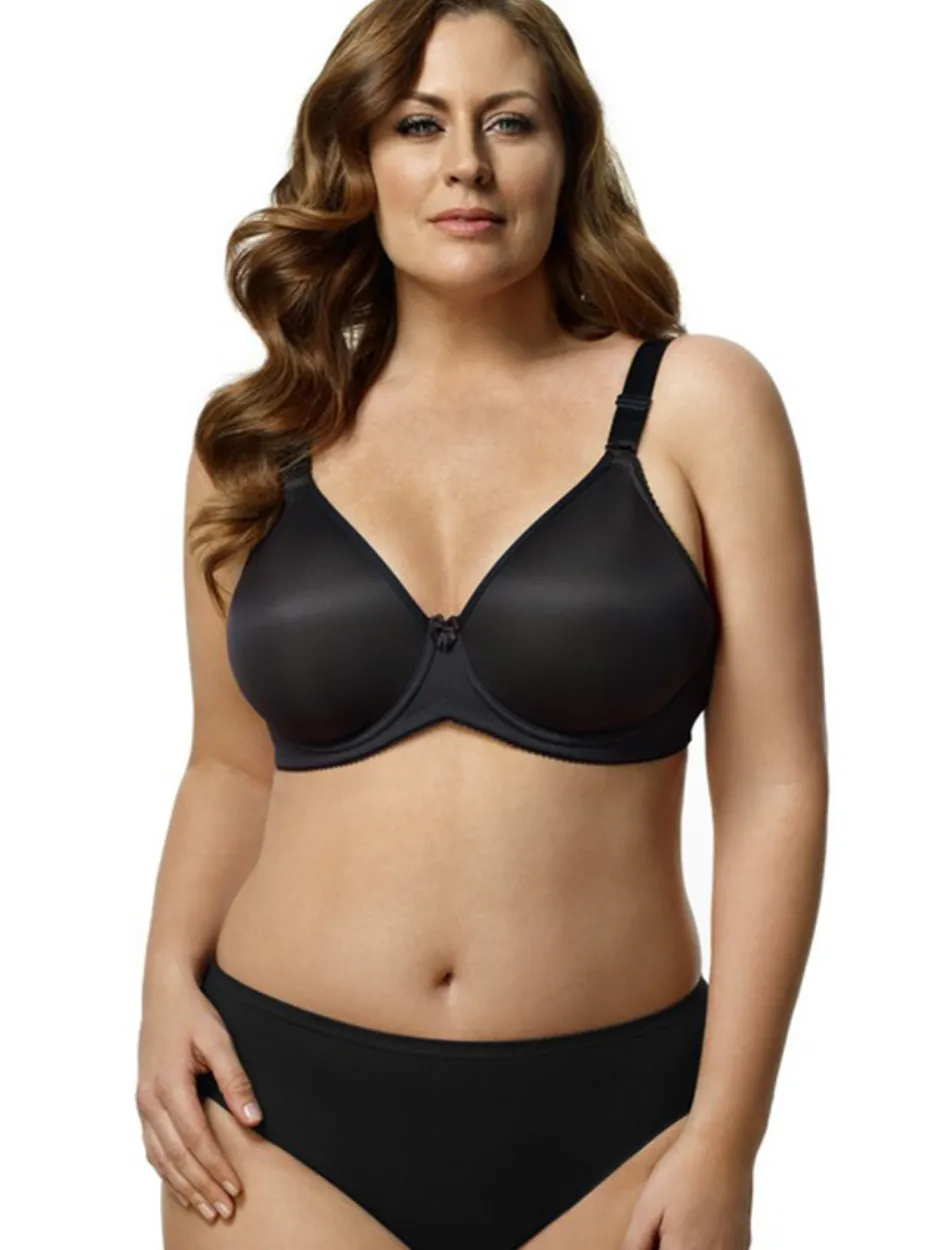 Elila Molded Spacer Underwire Microfiber Full Coverage Bra, Black | Full Cup Molded Spacer Bra | Elila Underwire Bra