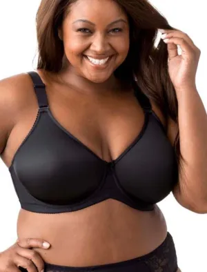 Elila Molded Spacer Underwire Microfiber Full Coverage Bra, Black | Full Cup Molded Spacer Bra | Elila Underwire Bra