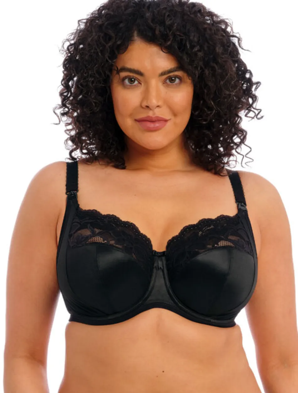 Elomi Molly Underwire Nursing Bra, Black | Black Nursing Bra From Elomi