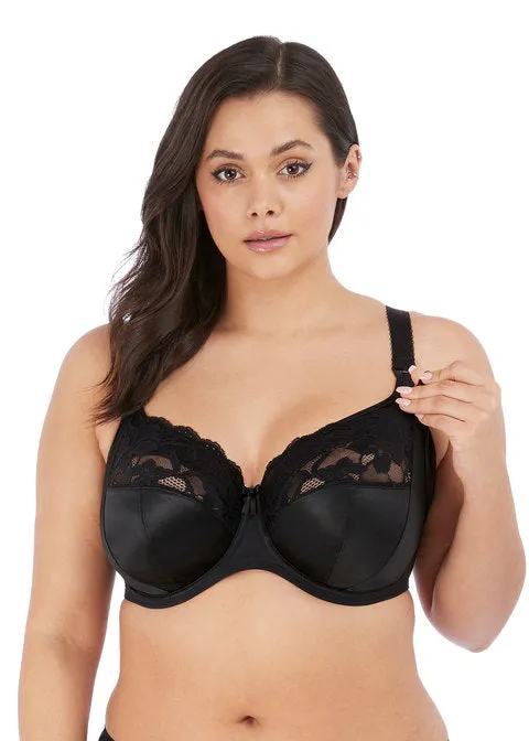 Elomi Molly Underwire Nursing Bra, Black | Black Nursing Bra From Elomi