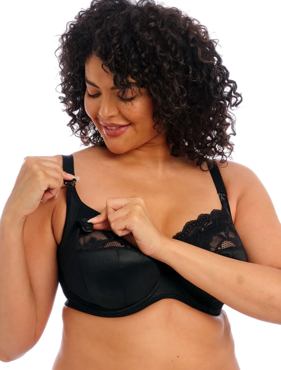 Elomi Molly Underwire Nursing Bra, Black | Black Nursing Bra From Elomi