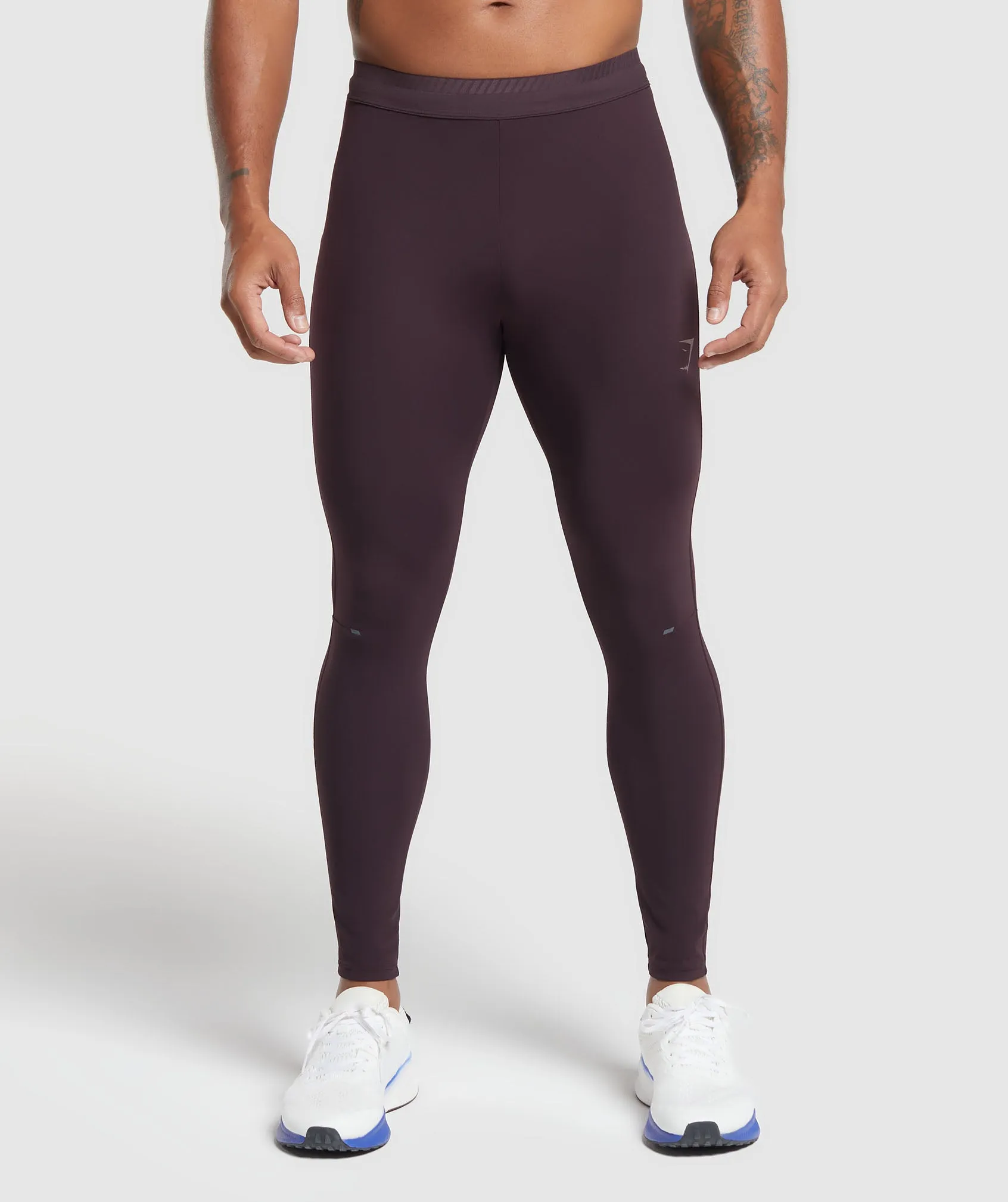 Gymshark Apex Run Tights - Plum Brown