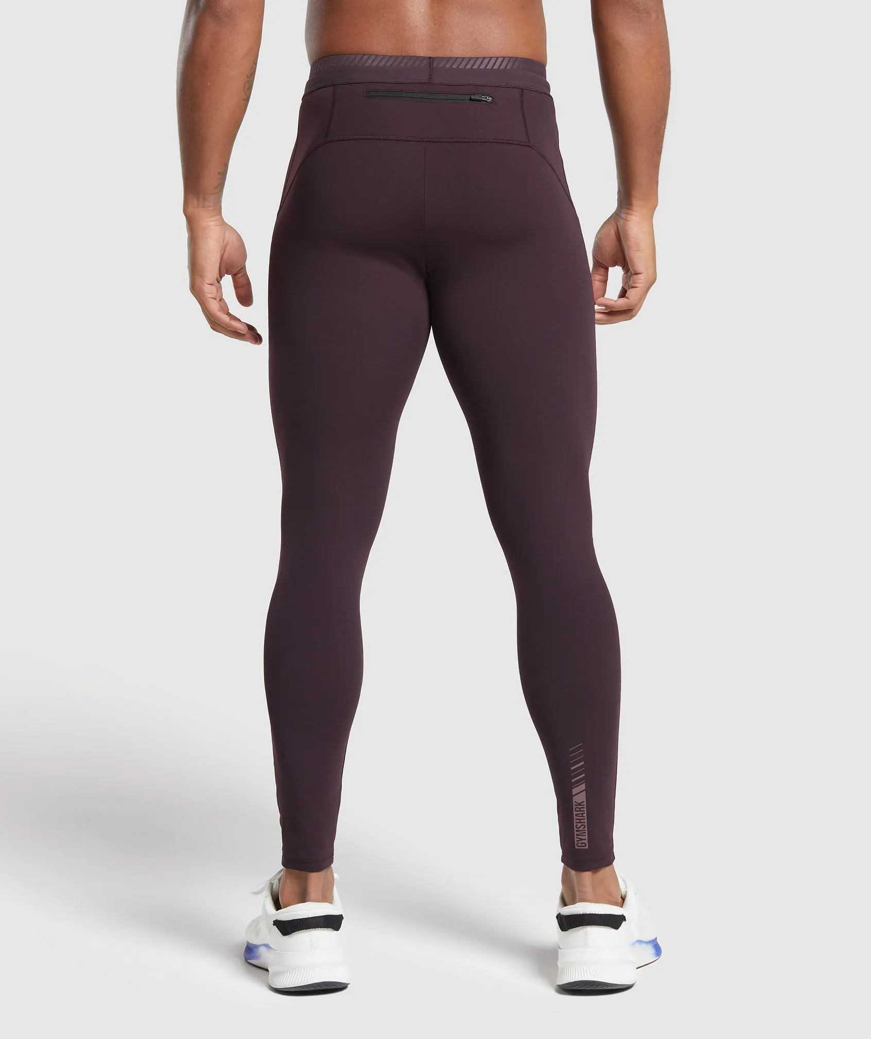 Gymshark Apex Run Tights - Plum Brown