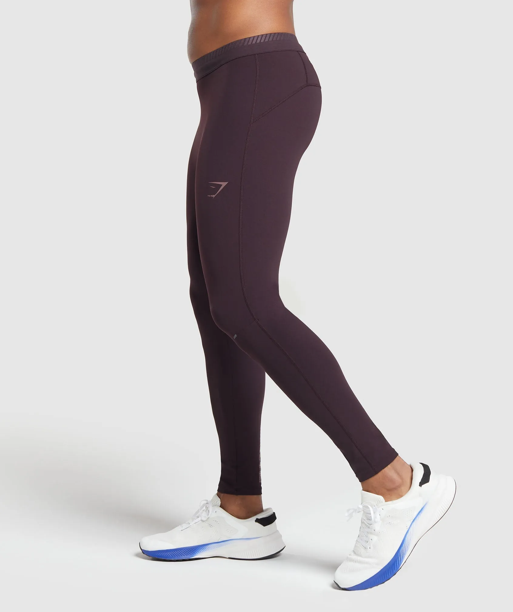 Gymshark Apex Run Tights - Plum Brown