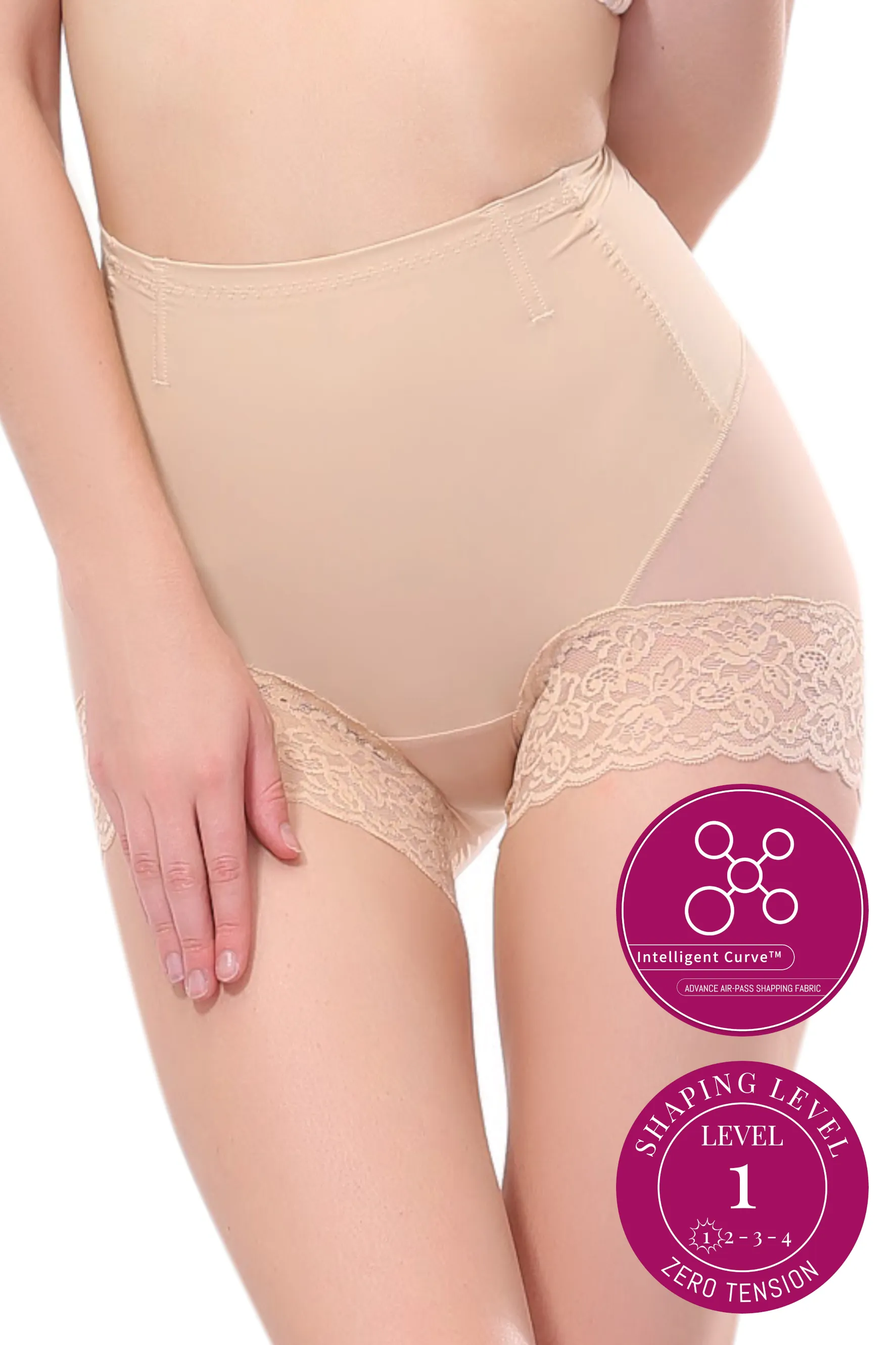 Intelligent Curve™ L1 Lace Line Tummy Control Shaper Shorts #22067