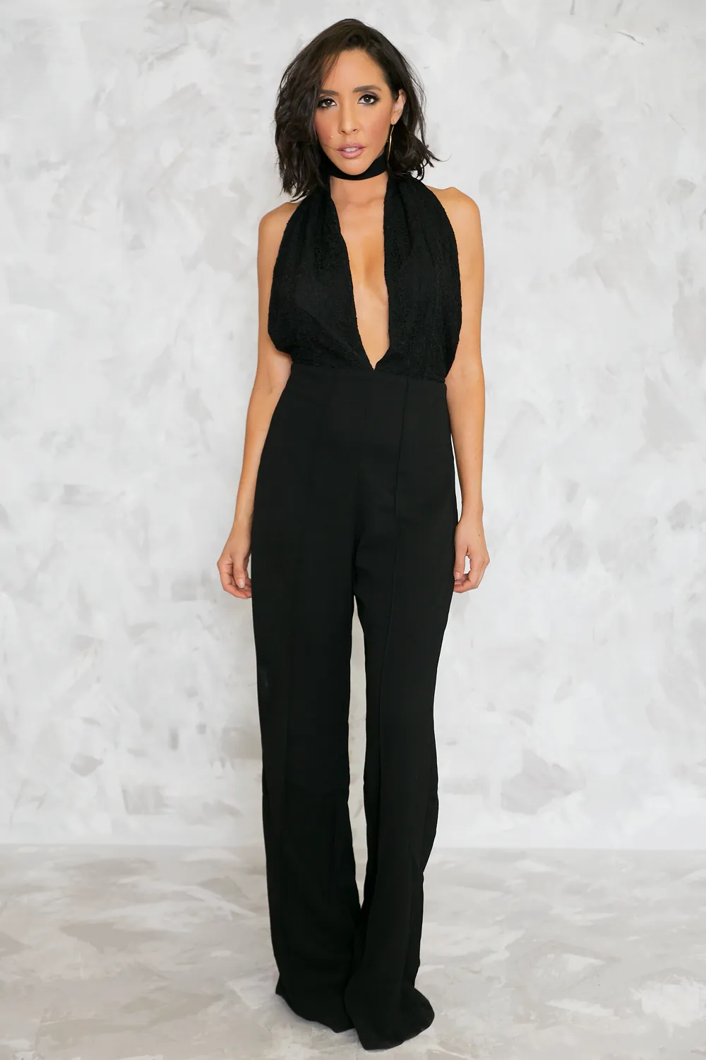 Key To My Heart Sleeveless Jumpsuit - Black