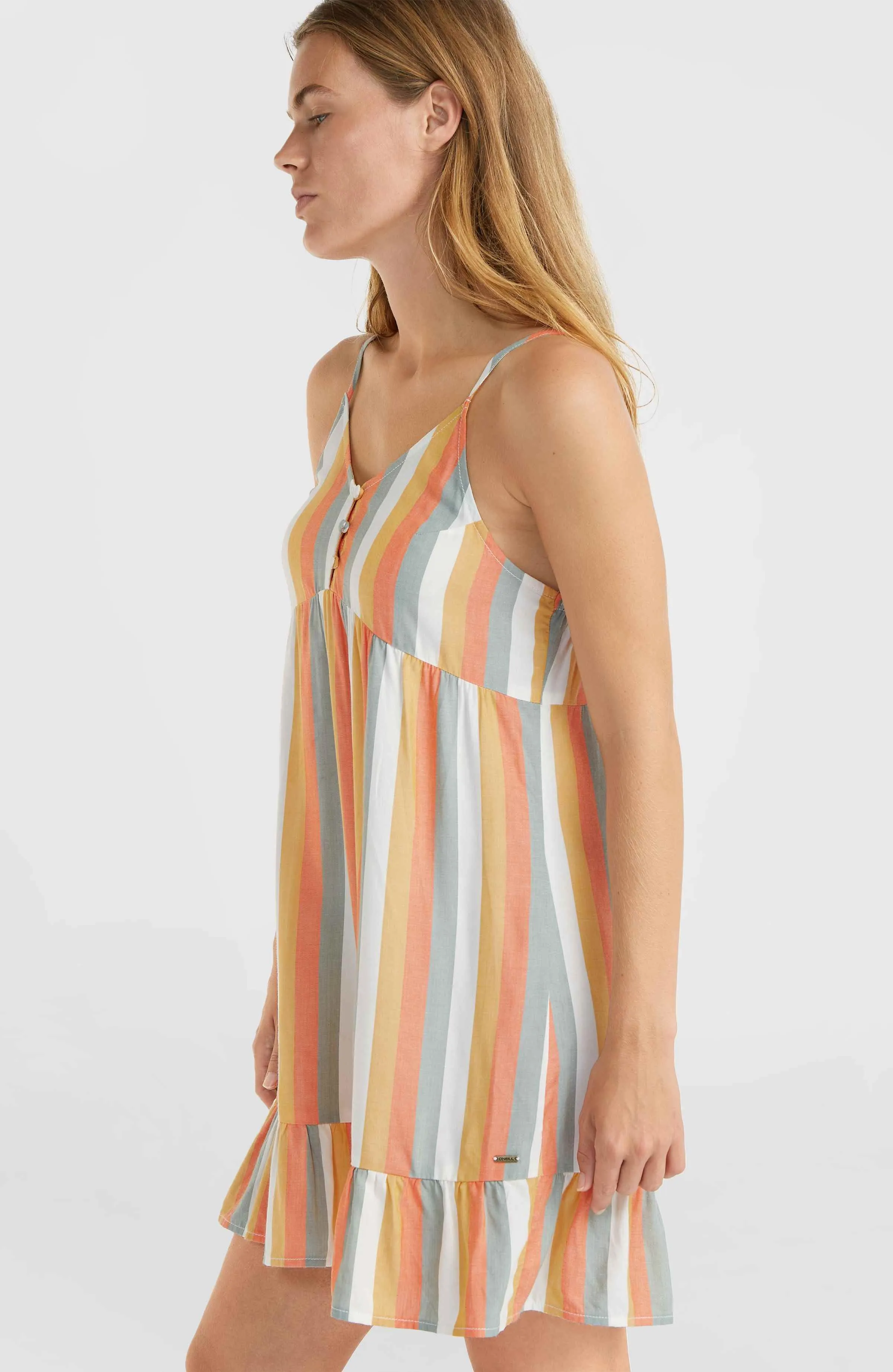 Malu Beach Dress | Orange Multistripe