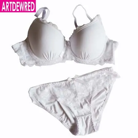 New arrival Women Sexy Plus Size Big Lace Bra Sets Solid Comfortable Bra Panty Set Sexy Lingerie Set Wave style Bra & Brief Sets