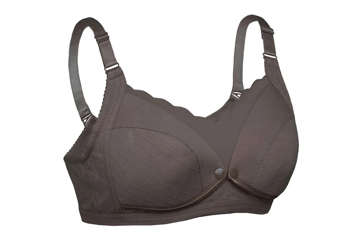 Okus - Comfy Cotton Seamless Nursing Bra Coffee