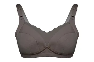 Okus - Comfy Cotton Seamless Nursing Bra Coffee