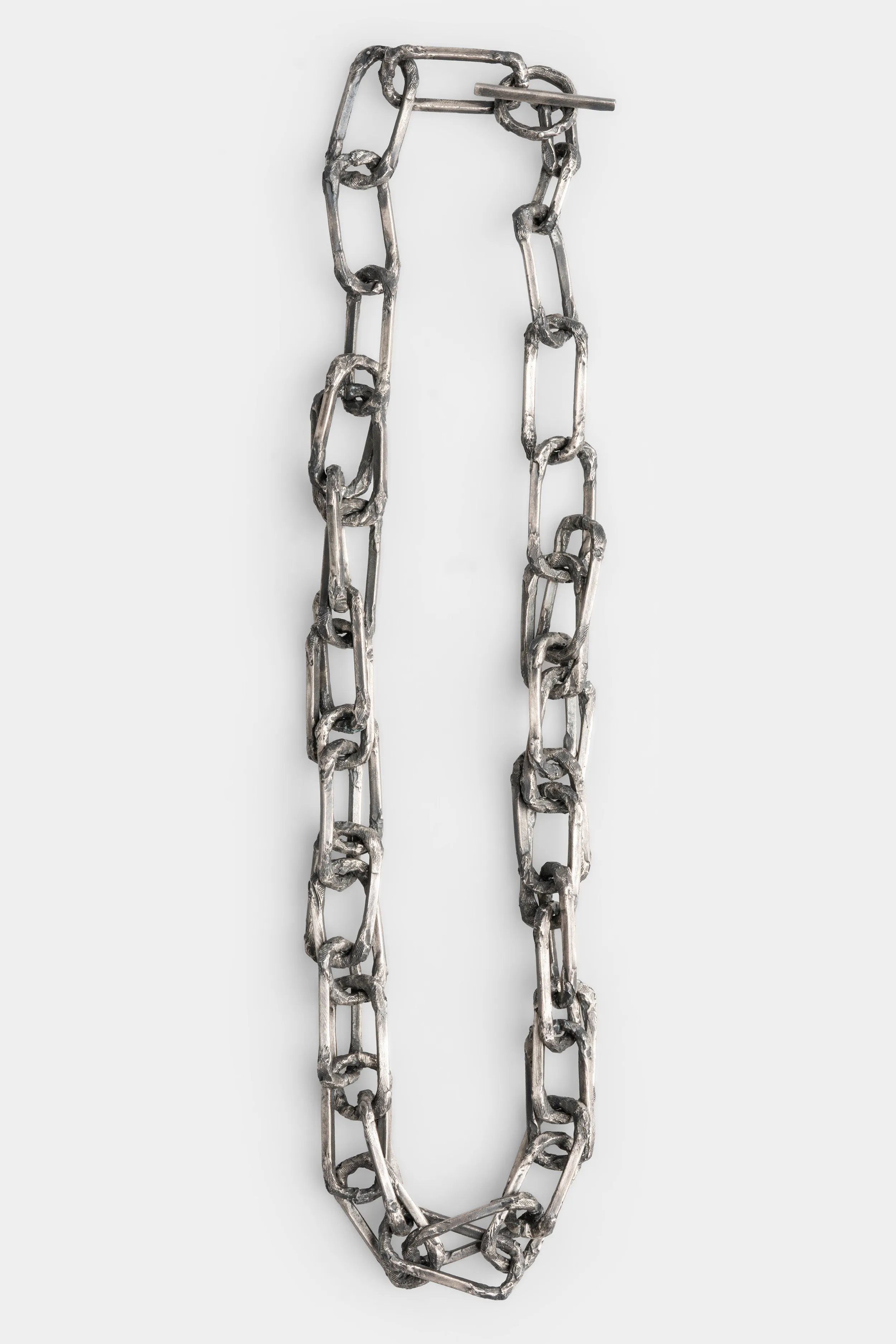 Silver chain necklace, Oxidised