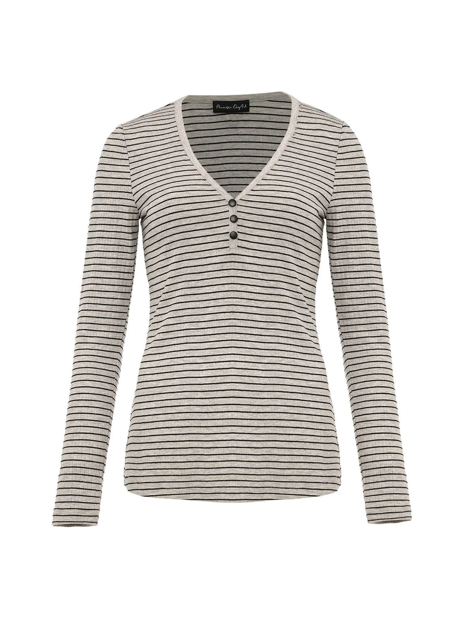 Siona Stripe Ribbed Jersey Top