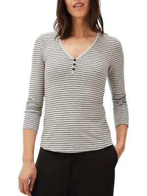 Siona Stripe Ribbed Jersey Top