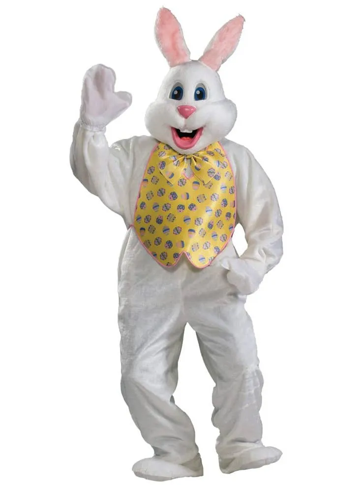 Super Deluxe Adults Easter Bunny Mascot Costume