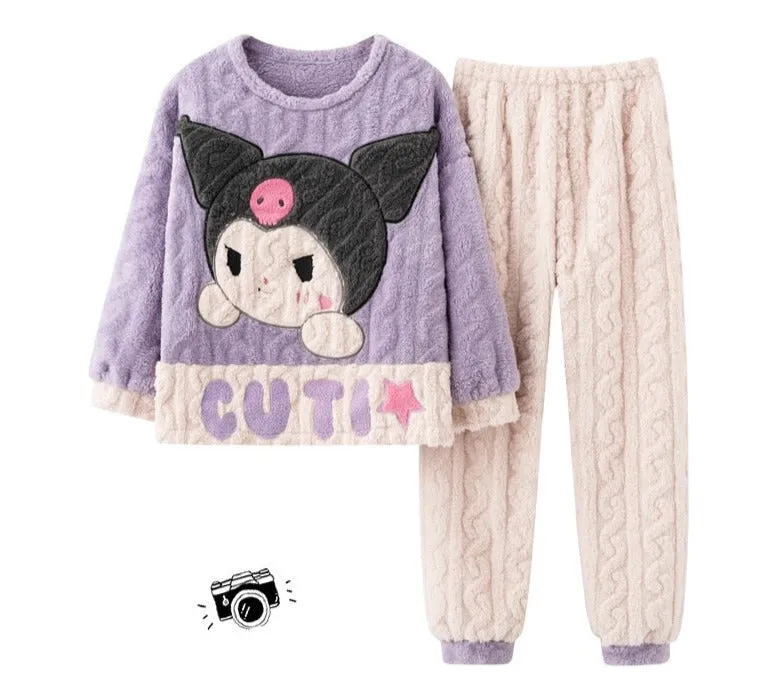 Thick Knit Kawaii Pajama Sets